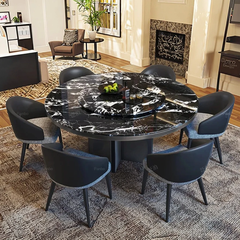 

##Modern Eco-Friendly Bamboo Marble Top Foldable 6-Seater Dining Table for Hotel Home Use Apartment/Villa Dining Room Furniture