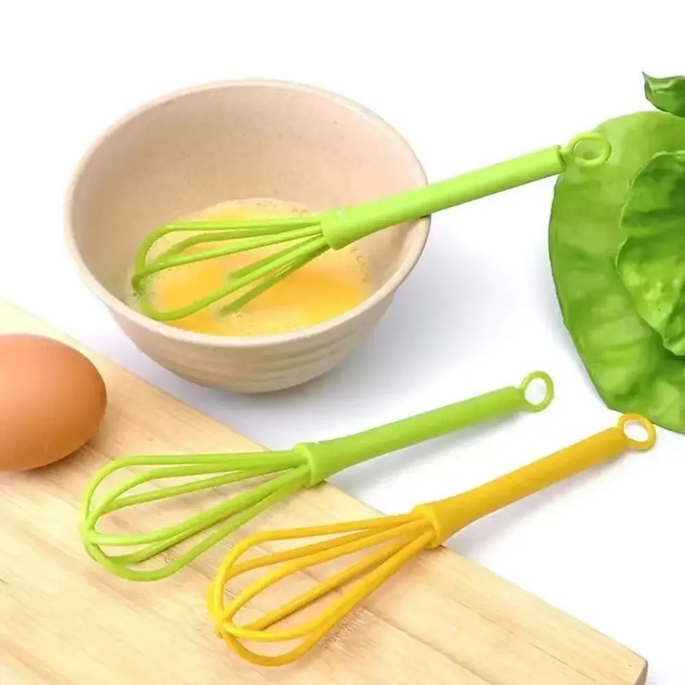 5PCS Creative Manual Egg Beater Plastic Durable Egg Mixer Mini Portable Handheld Beater Kitchen Baking Tool