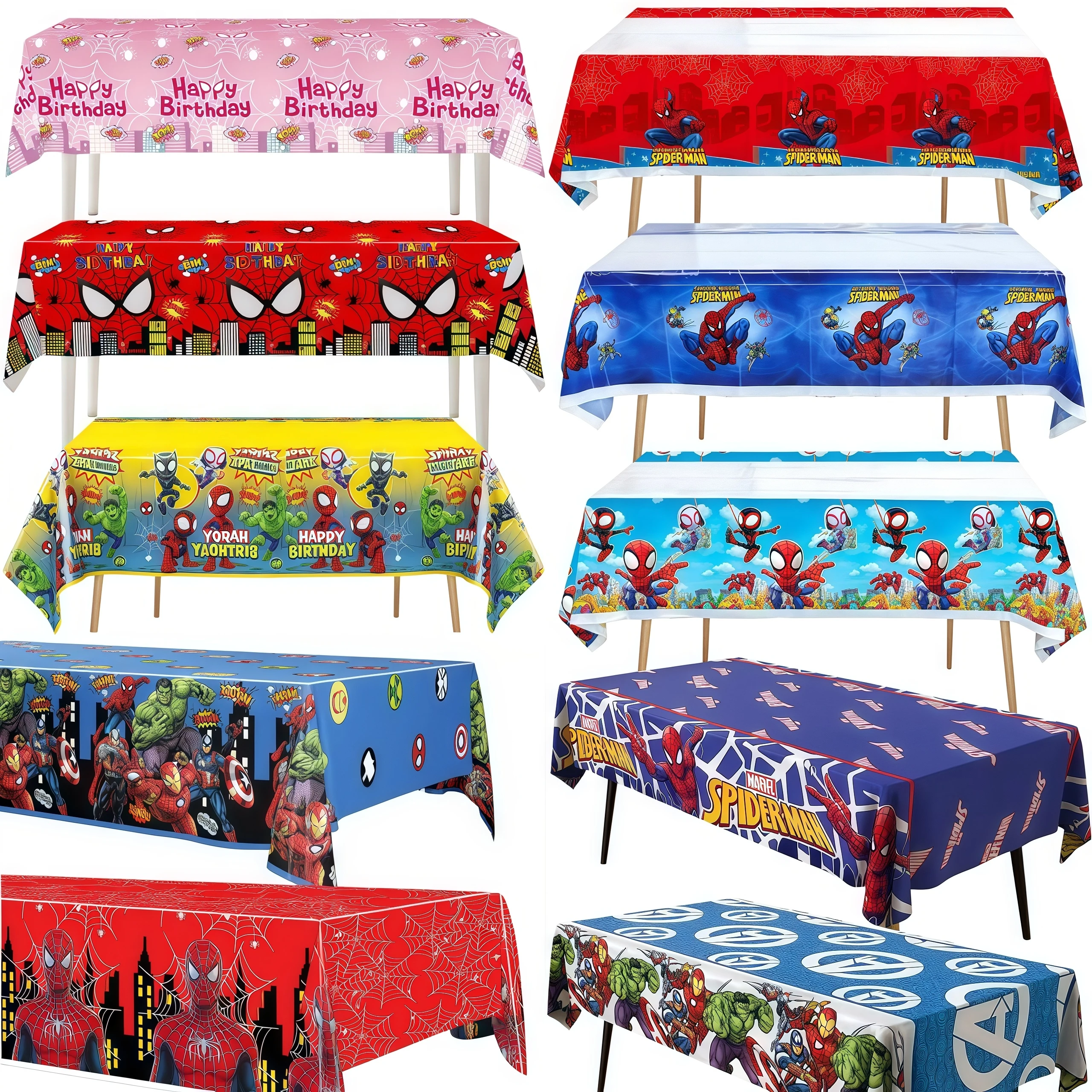 Nappe Spiderman, fournitures de fête, couverture de Table Spidey et ses incroyables amis, décor de réception-cadeau pour bébé, cadeaux d'anniversaire pour enfants