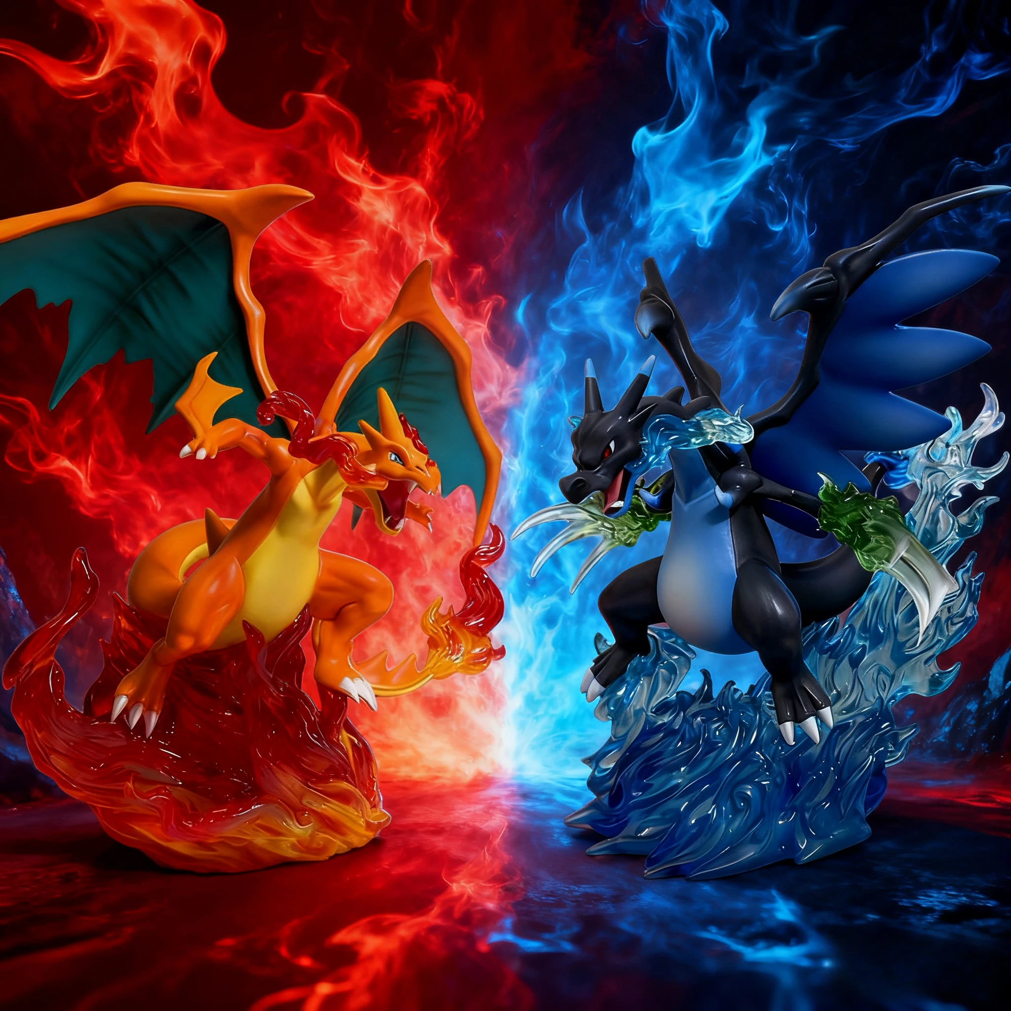 20 سنتيمتر/7.87in أنيمي الشكل Charizard عمل أرقام Charizard X أرقام بولي كلوريد الفينيل تمثال سطح المكتب الزينة جمع نموذج اللعب الهدايا