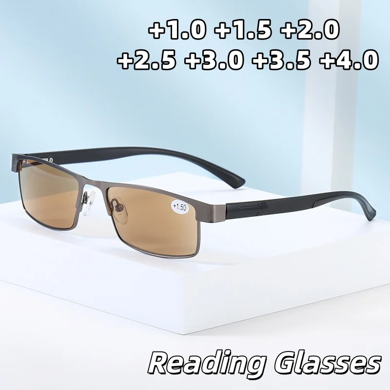 

Fashion Metal Optical Frames High-Definition Reading Glasses Unisex New Tea Leaf Design Presbyopia Eyewear +1.0 To +4.0
