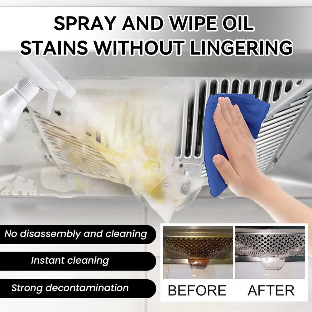 Multi-Purpose Strong Degreasing Oil Stain Cleaner Agent Home Kitchen Cleaning Foam Bubble Spray Heavy Oil Stain Cleaner