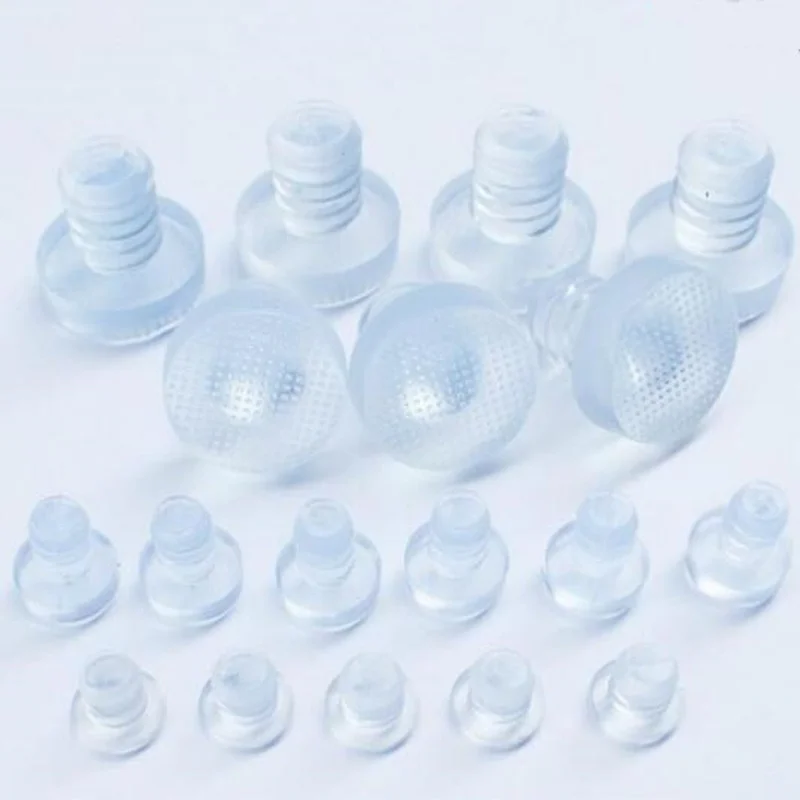 1bag! Soft Transparent Rubber Stem Bumpers Screws Hole Plugs Cabinet Wardrobes Dust Plugs Chair Silencers Prevent Friction Parts