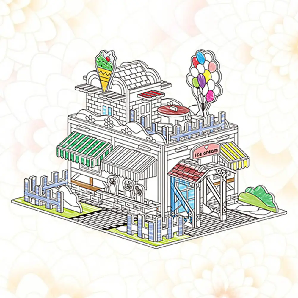 

1Set 3D Puzzle Educational Paperboard Color Puzzle for Kids Hand Eye Coordination Learning Game