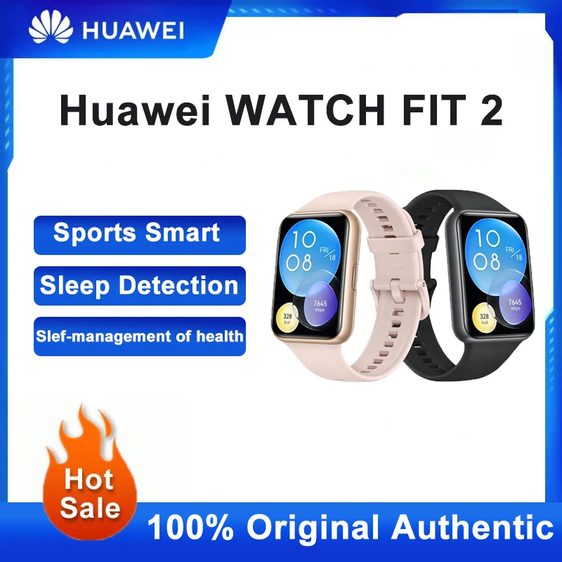 

Huawei WATCH FIT 2 Sports Smart NFC Bus Access Control Payment Sleep Detection Reminder Men's And Women's Fashion Models