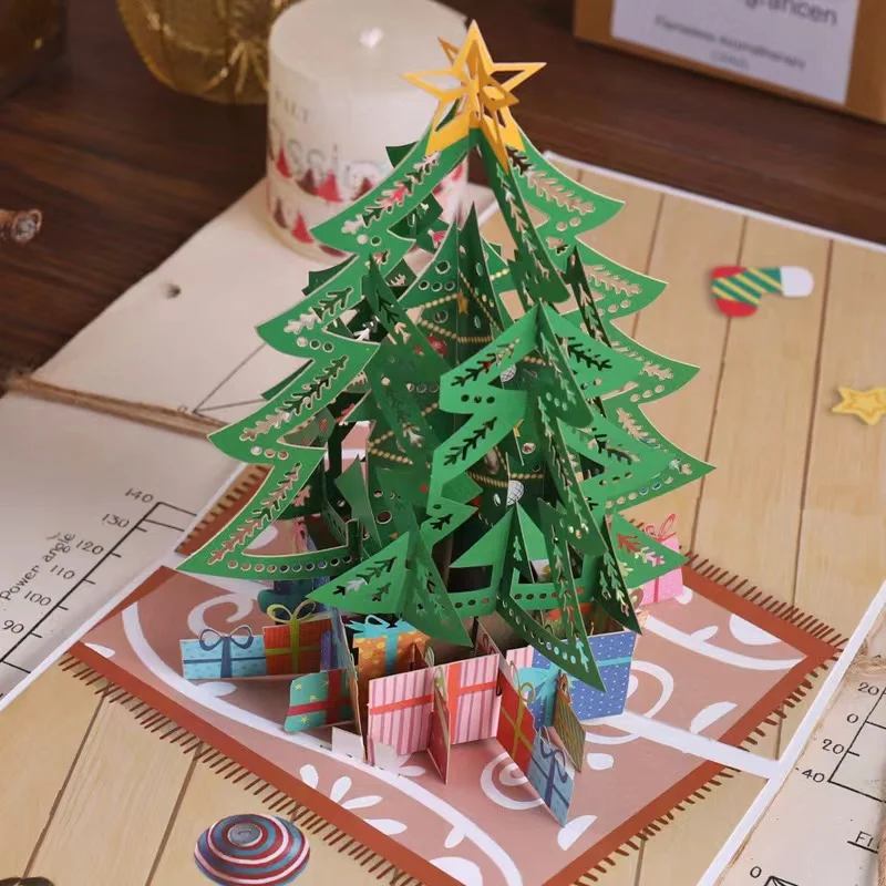 

Рождественская карта 3D Рождественская елка 3D карта креативная Рождественская маленькая карта