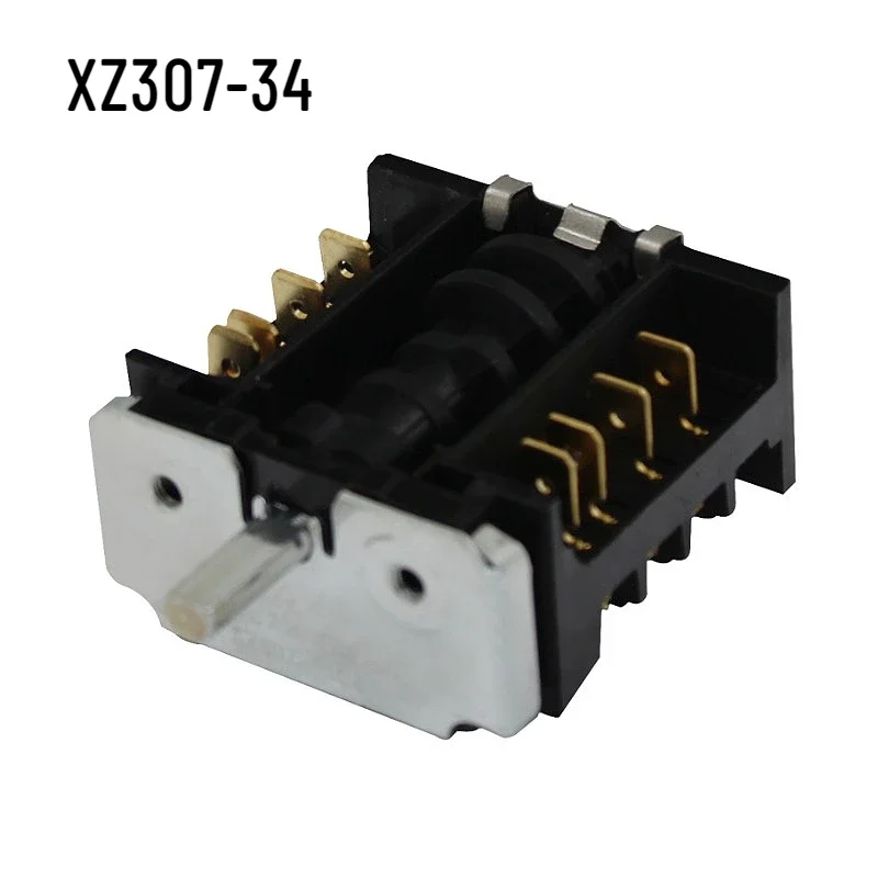 

1 шт., 250 В, 16 А, положительный переключатель XZ307-34 для духовки, пароварки, поворотный электрический нагреватель, ручка питания, функциональный переключатель