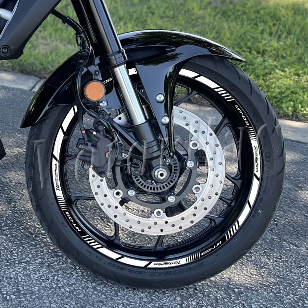 Motorrad-Felgenaufkleber Reflektierende Nabenstreifen-Aufkleber Zubehör Wasserdicht Für MT-03 MT03 mt 03 – Detail 1