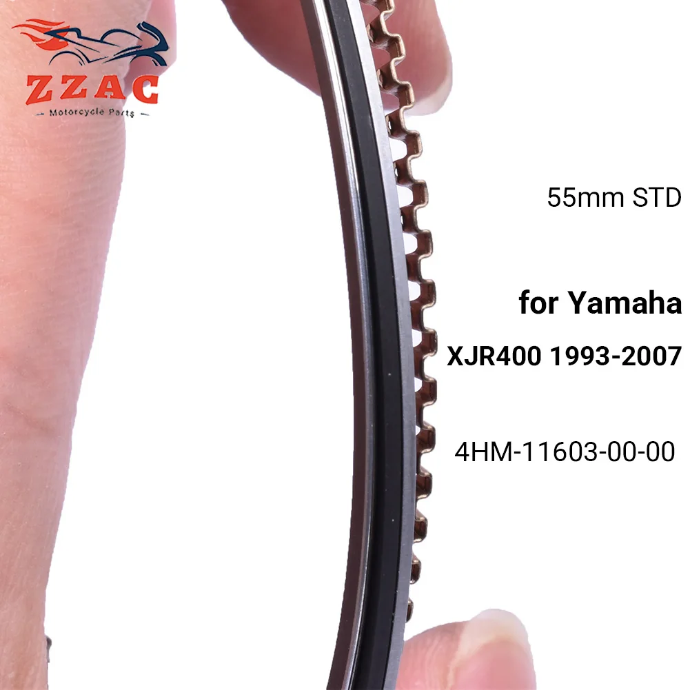 for Yamaha XJR400 Piston Ring 55mm 4HM-11603-00-00 Fit XJR400 1993-2007 XJR 400 R RII S Motorcycle Engine Rebuild Kit