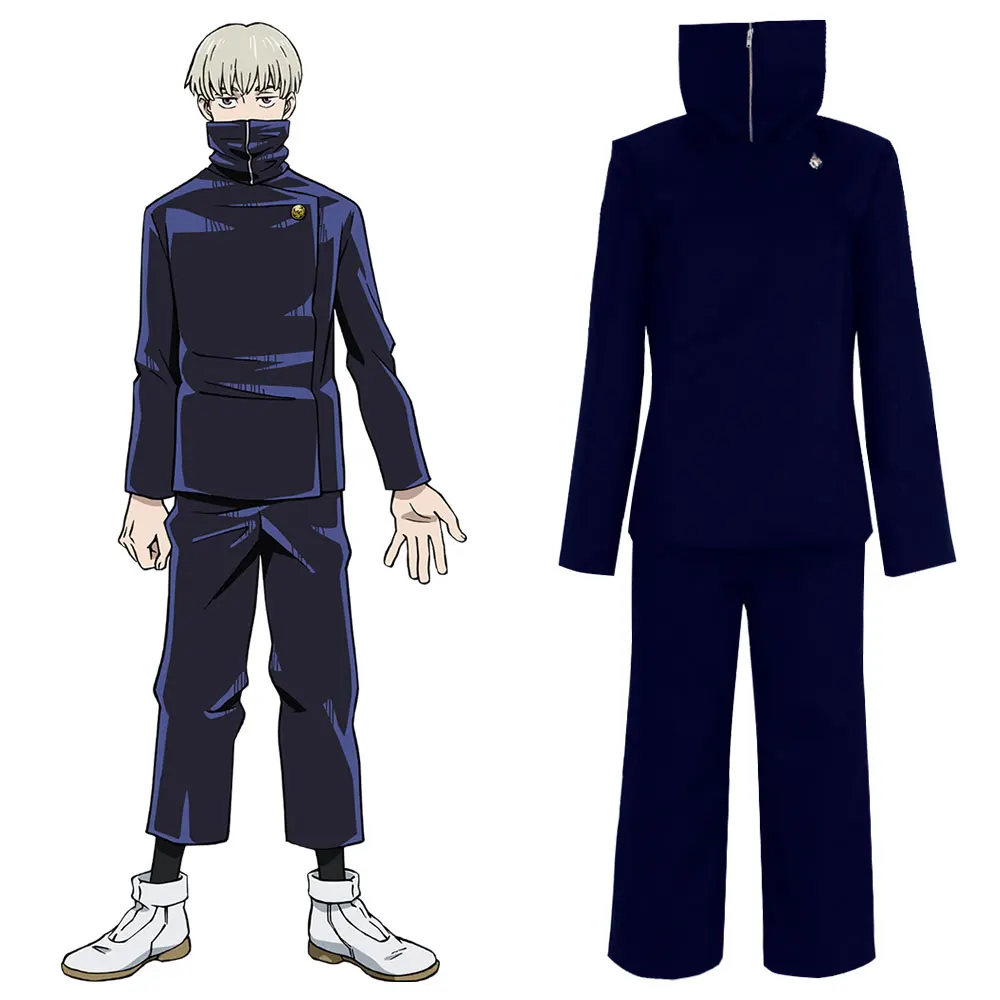 Jujutsu Kaisen Sorcery Fight Toge Inumaki Anime Ver. Deep Blue Cosplay Costume