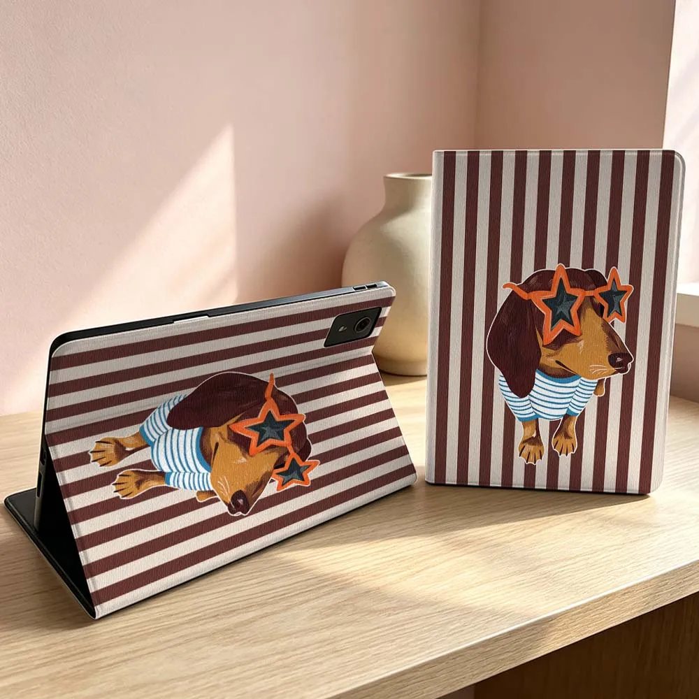 

Minimalist striped dog pattern For Lenovo Xiaoxin Lenovo Tab Pad Pro Plus K11 P12 M10 Legion Y900 Y700 Inch Tablet Case Soft