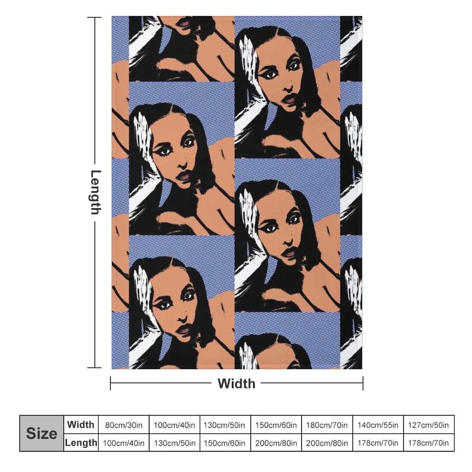 Tinashe style pop art Throw Blanket Luxury Throw Soft Beds cosplay anime Blankets