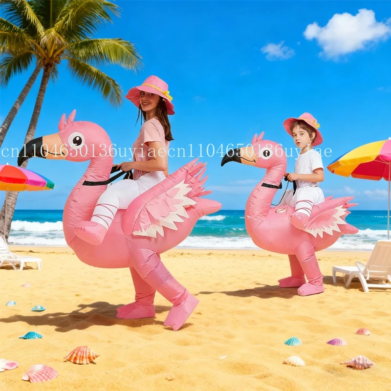 

Flamingo Inflatable Costume Adult Flamingo Walking Inflatable Costume Halloween Animal Party Parent-child Dress Up Costume