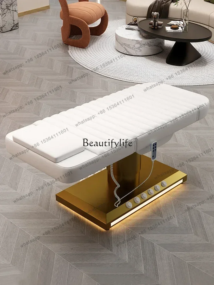 JJ4 White High-End Electric Lifting Dental Physiotherapy Bed Beauty Salon Dedicated