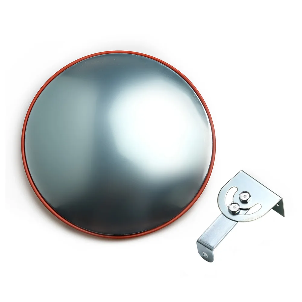 Accs Useful Durable Convex Mirror Viewing Corner Wide Curved Driveway Garage Outdoor Parking Red Road Security