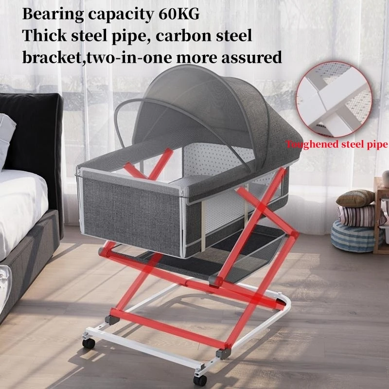 Multifunctional crib Folding splice Queen bed Portable bed Removable newborn crib Diaper table baby bed