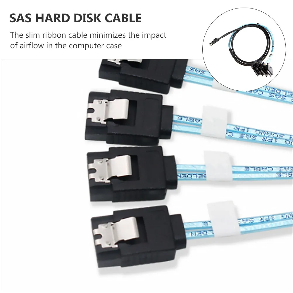 Mini Sas to 4 Sata Cable 0.5m High Performance Transmission Sata Connector Cable for SSD Hdd Internal Computer Supply