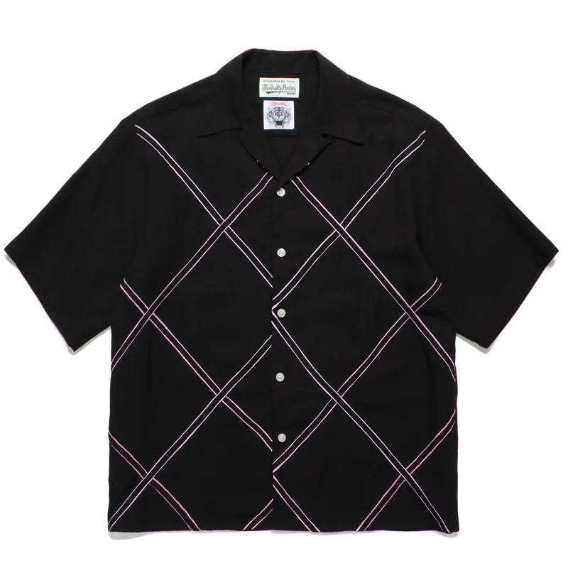 

AI Fashion WACKO MARIA Classic Digital Print Vintage Leopard Hawaii Short Sleeve Shirt Couple Clothing Brand Men Women Tops