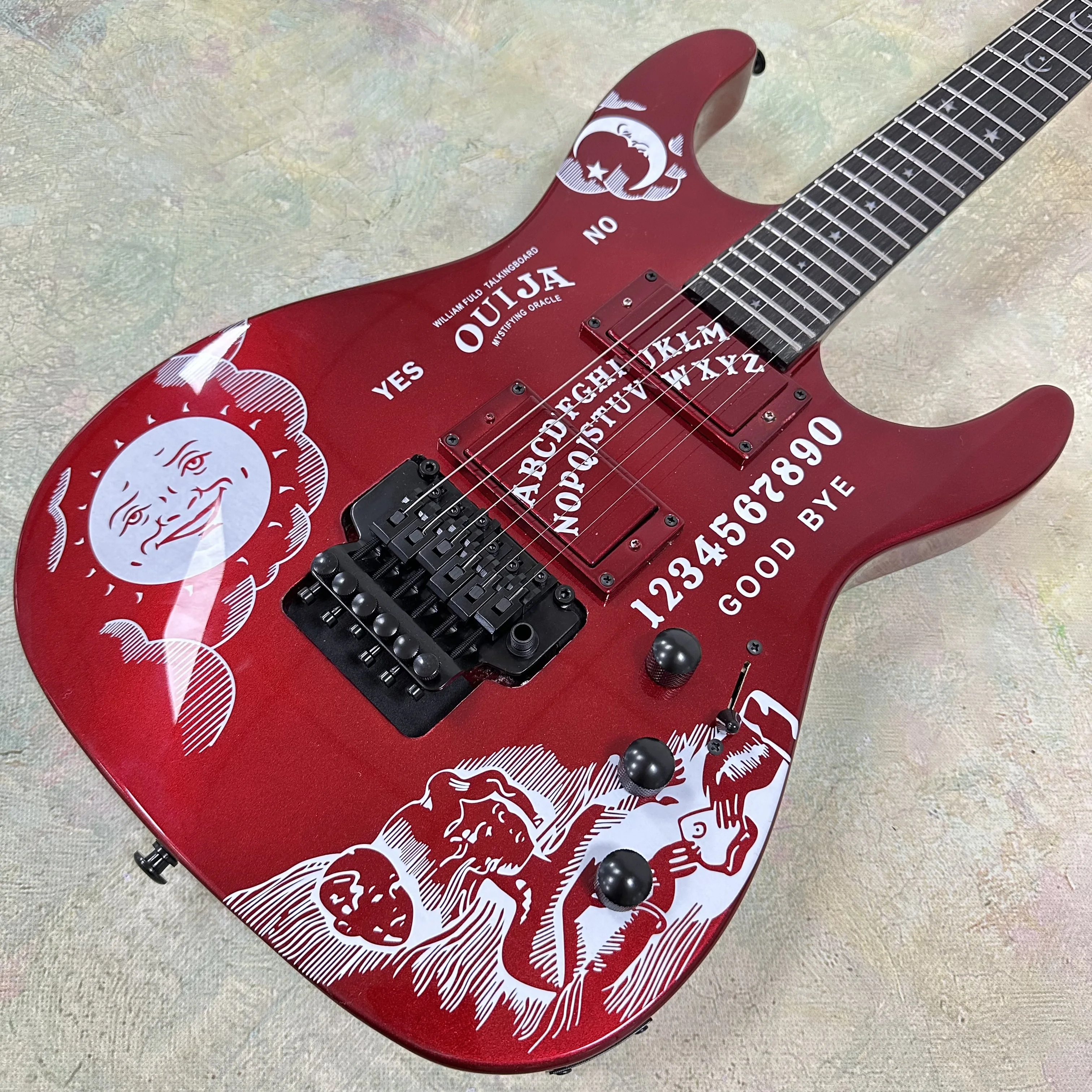 

Электрогитара esp Kirk Hammett KH-2 Red Ouija с грифом из палисандра, 6 струн, тематический подарок, бесплатная доставка