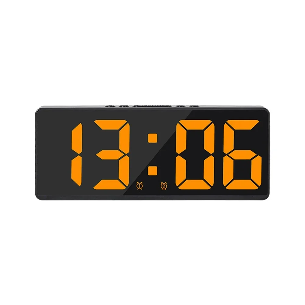 Electronic Watch Alarm Clock LED Alarm Clock 17x7x2.5CM 1pcs ABS Black Shell LED Voice Control For Bed For Home