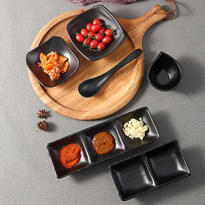 أطباق صلصة الميلامين الجميلة أطباق التوابل السوشي فول الصويا والخل الفلفل الحار المعطي وعاء صغير المطبخ الياباني موزع صلصة الفندق أفضل 12 أدوات مائدة الميلامين مبيعا - رقم 5