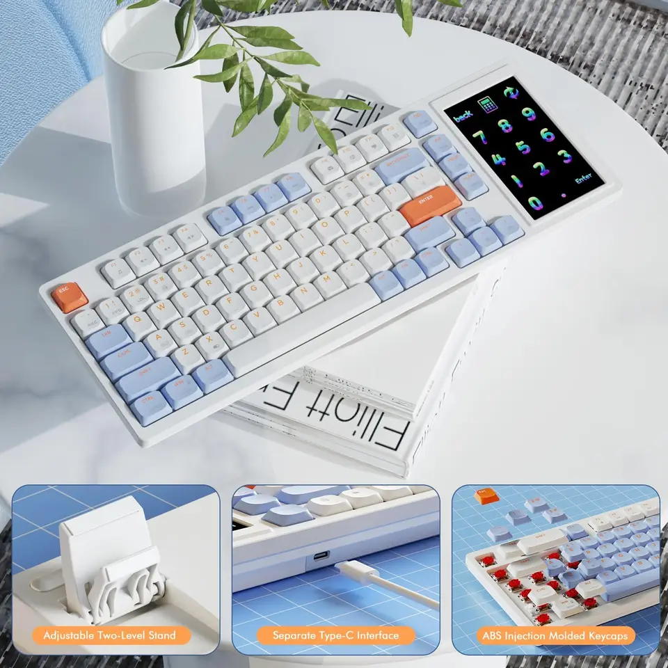 Ajazz AKP815 Wired Gaming Mechanical Keyboard RGB 81 Keys Color