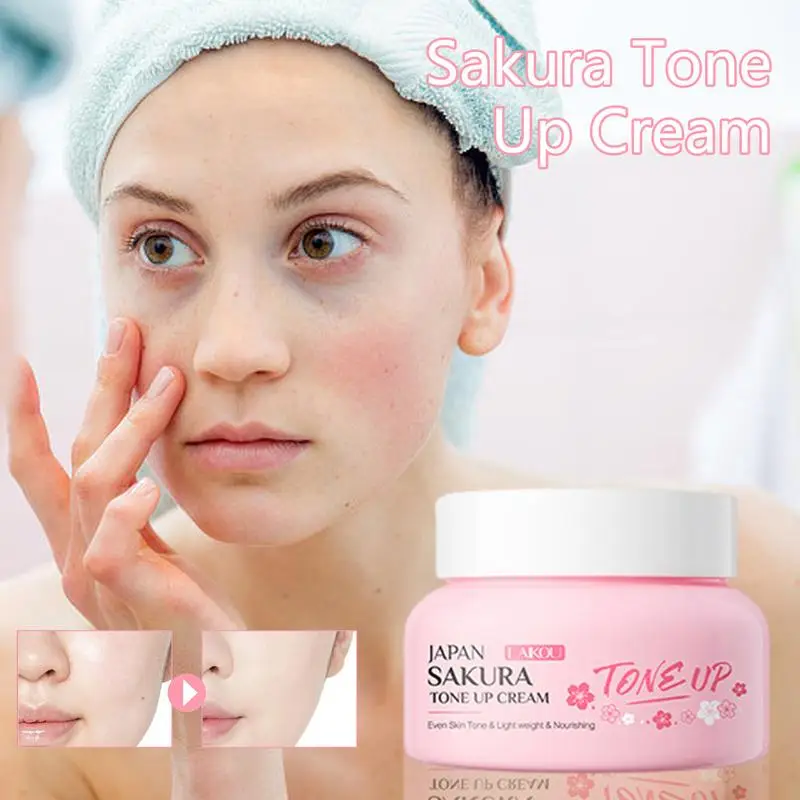 60g Sakura Blossom Moisturizer Moisturizing Tone-up Cream for Women\'s Face Fast Absorption Tone-Up Whitening Cream Skin Care