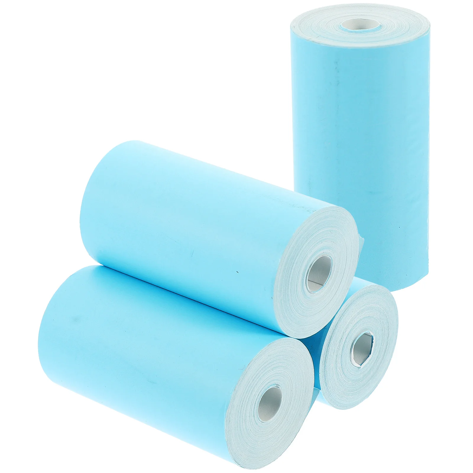 4 Rolls Thermal Paper Roll for POS Machine Printable Paper Rolls Blank Self Adhesive Sticker Label Pink Blue