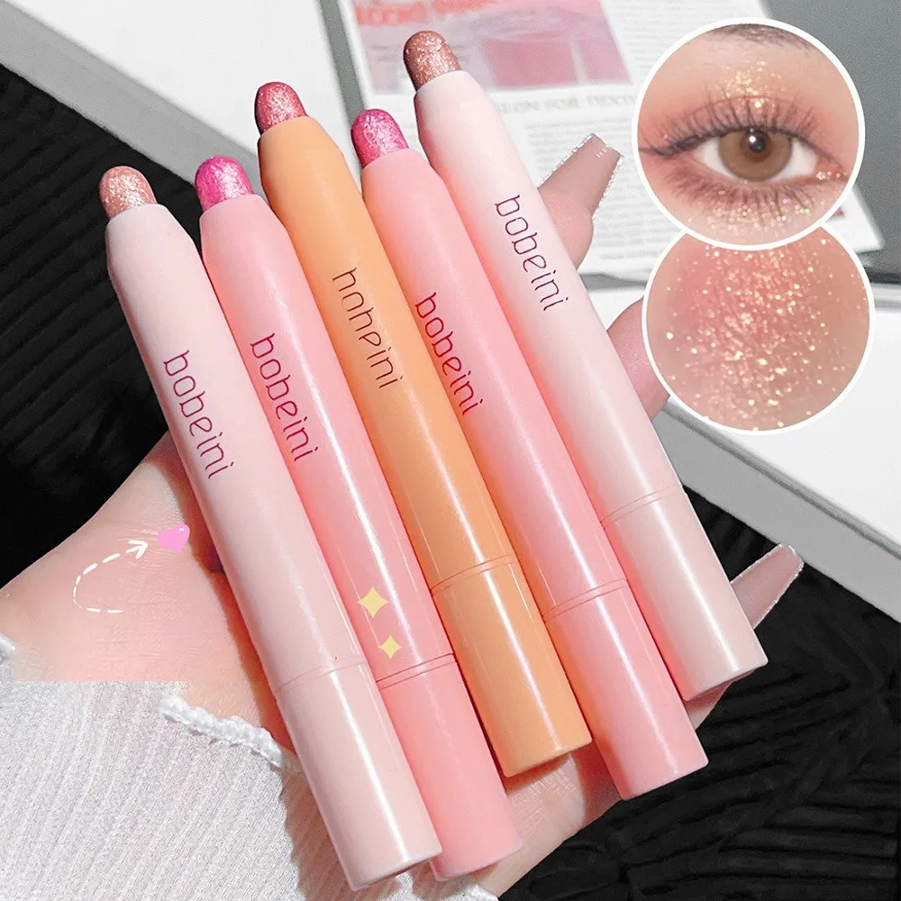 Matita per ombretto perlato, duratura, impermeabile, glitter, opaca, ombretto, luccicante, baco da seta, penna per occhi ad alta pigmentazione