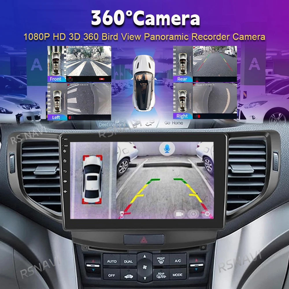 Android 15 Carplay Auto DSP 2K Screen Car Radio Multimedia Player For Honda Accord 8 2008-2012 Autoradio Stereo 2din Head Unit