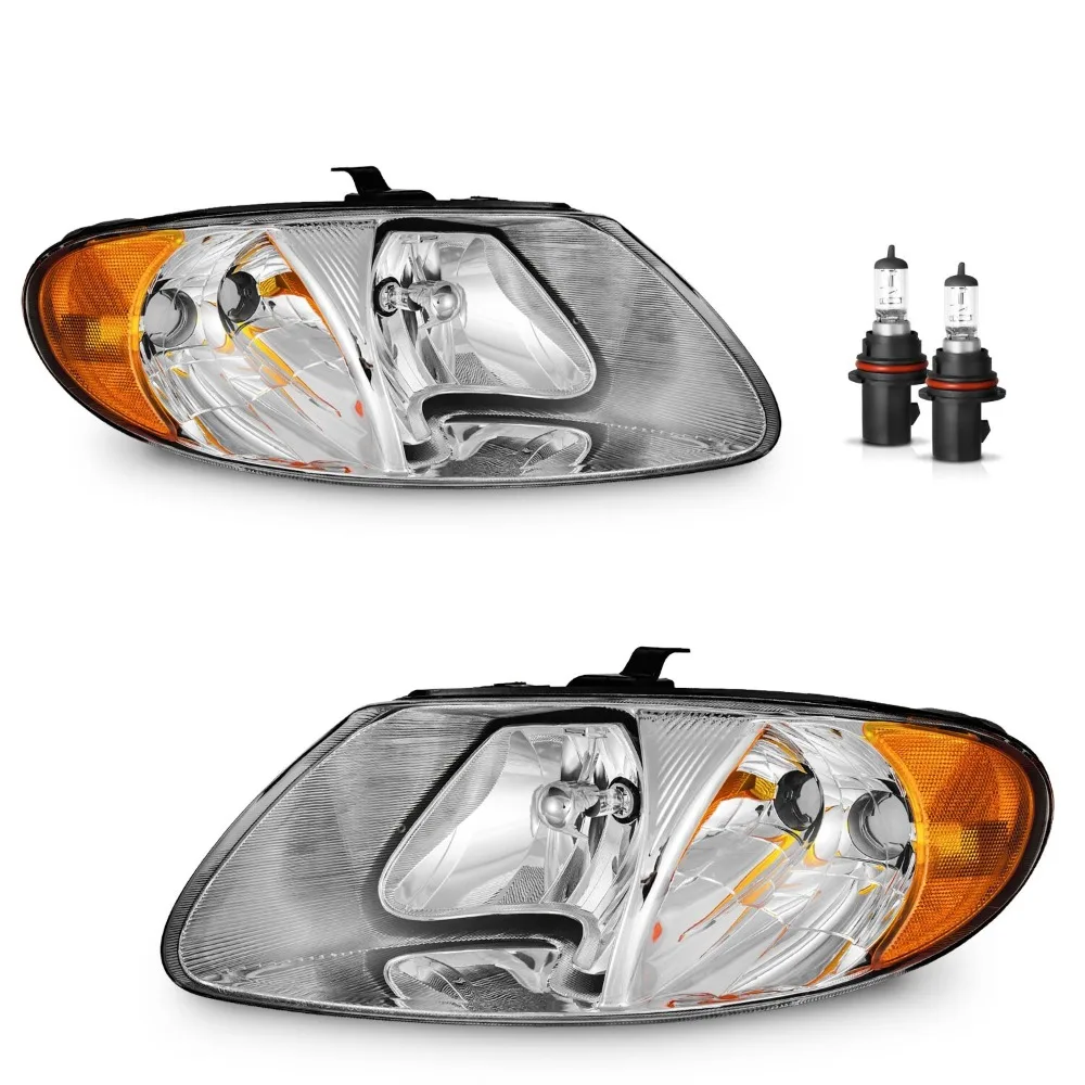 

Пара фар для Dodge Grand Caravan Town & Country 2001-2007 годов выпуска с лампами, хромированные