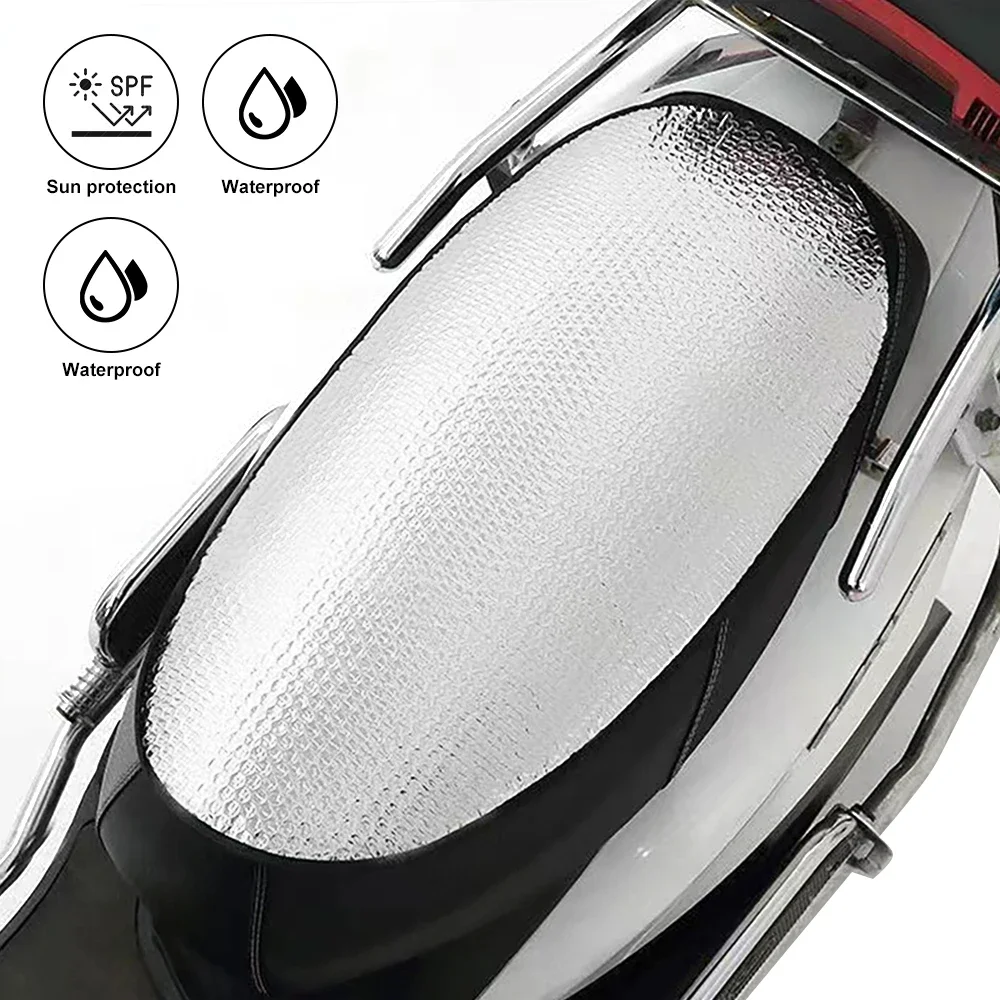 

Universal Waterproof Motorcycle Sunscreen Seat Cover Cap Prevent Bask In Seat Scooter Sun Pad Heat Insulation Cushion Protect