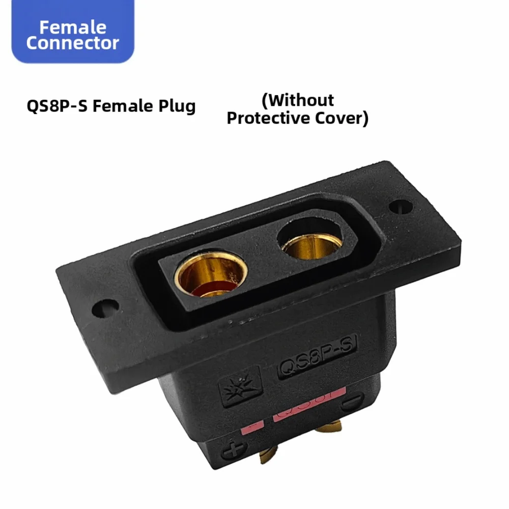 New High Current QS8-S Connector Gold Plated Black QS8-S M F Plug Set Anti Spark QS8P-S Battery Plug for RC Model Car