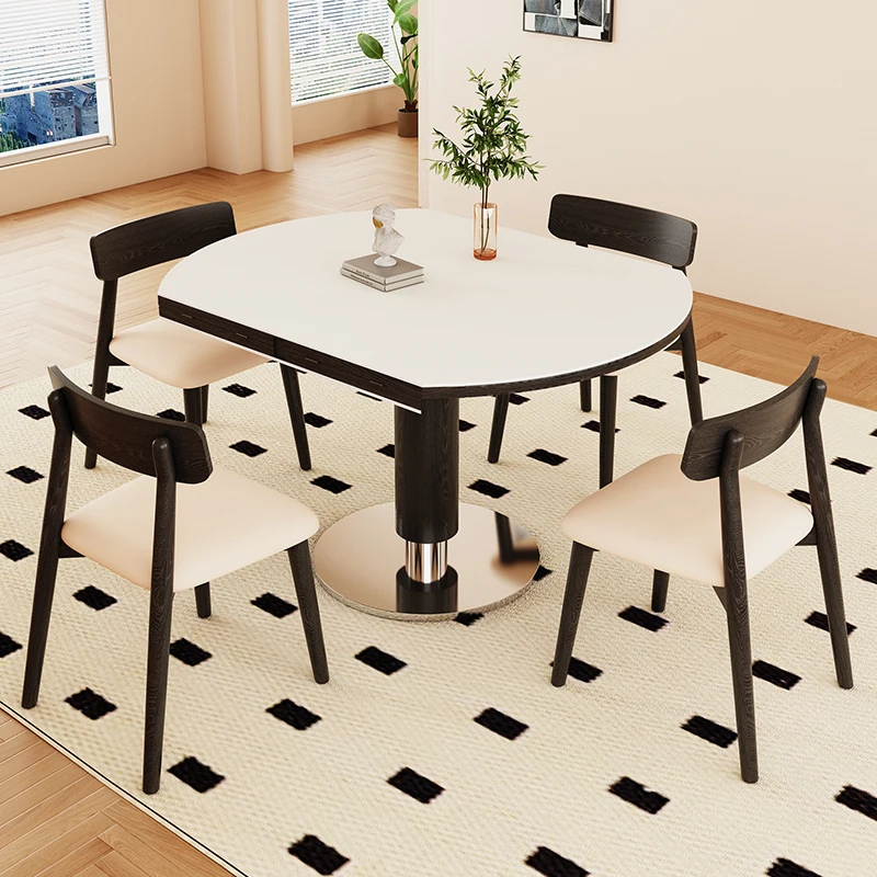 

Premium Elegant Table Nordic Design Trendy Minimalist Dining Table Exquisite Modern Tavolo Pieghevole Dining Room Furniture