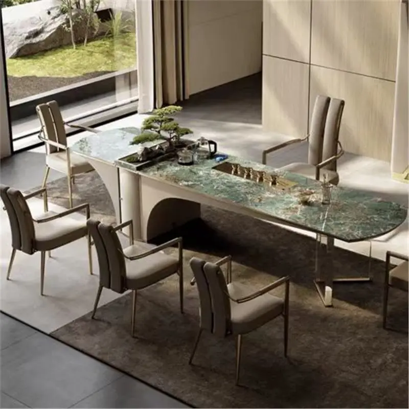 Modern Villa Dining Tables Drink Tea Office Homestay Living Room Dining Tables Multi Functional Home Furniture Mesa Comedor Lsdt