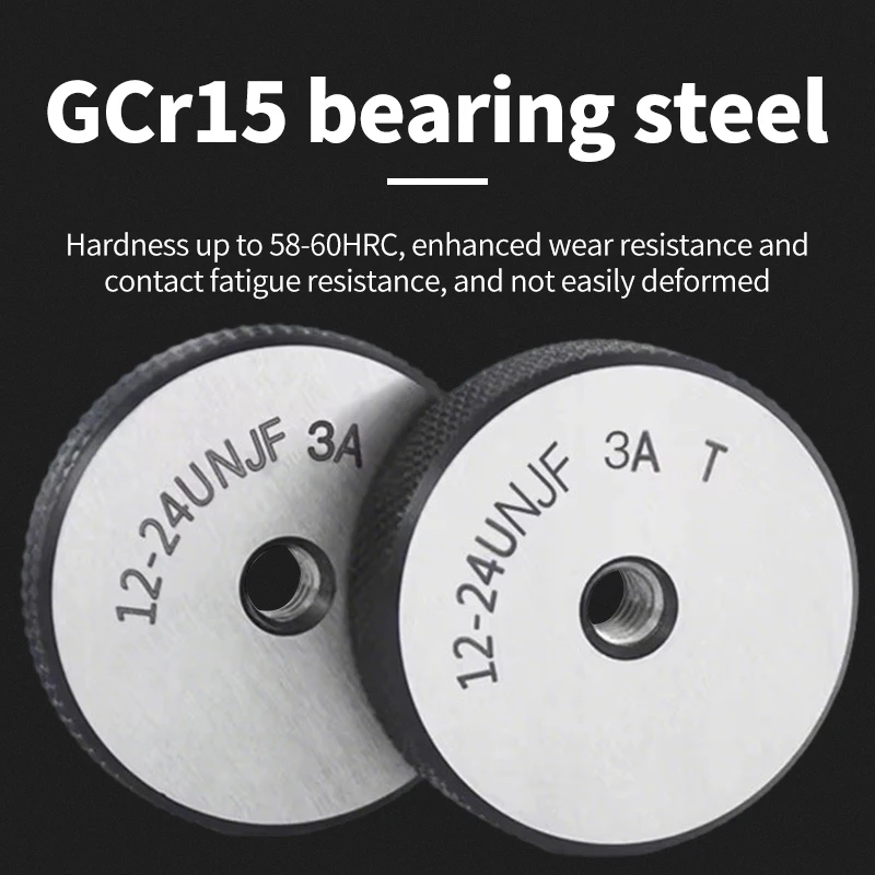 

Набор из 2 калибровочных колец (1*GO+1*NOGO) 3A 0-80~12-32 1l4 5l16 3l8 7I16 1l2 9I16 UN/UNC/UNF/UNS/UNEF, американский стандарт, для мелкой резьбы