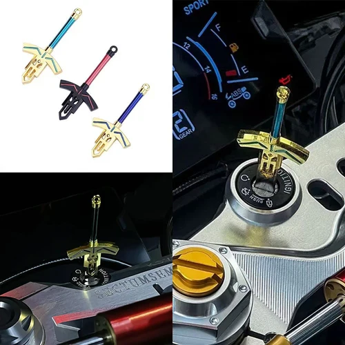 Manija de repuesto para llave de motocicleta Anime Fate Zero Excalibur, cabeza de llaves personalizada DIY, requiere pulido Manual del llavero