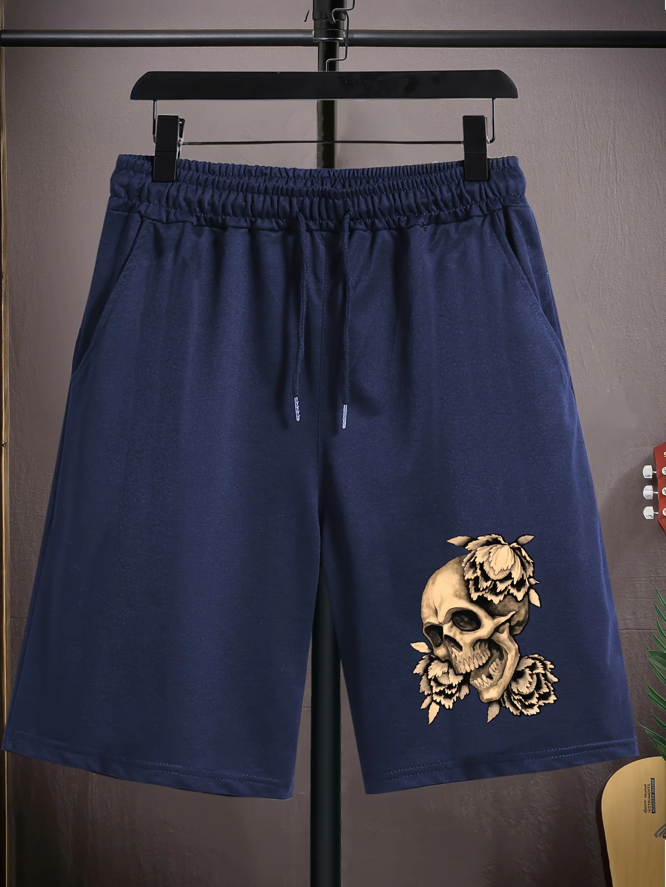 Summer Women skeleton Graphic gothic Sports Shorts Drawstring Athletic Shorts Sweatpants Sport Jogging Beach Pant Fitness Shorts