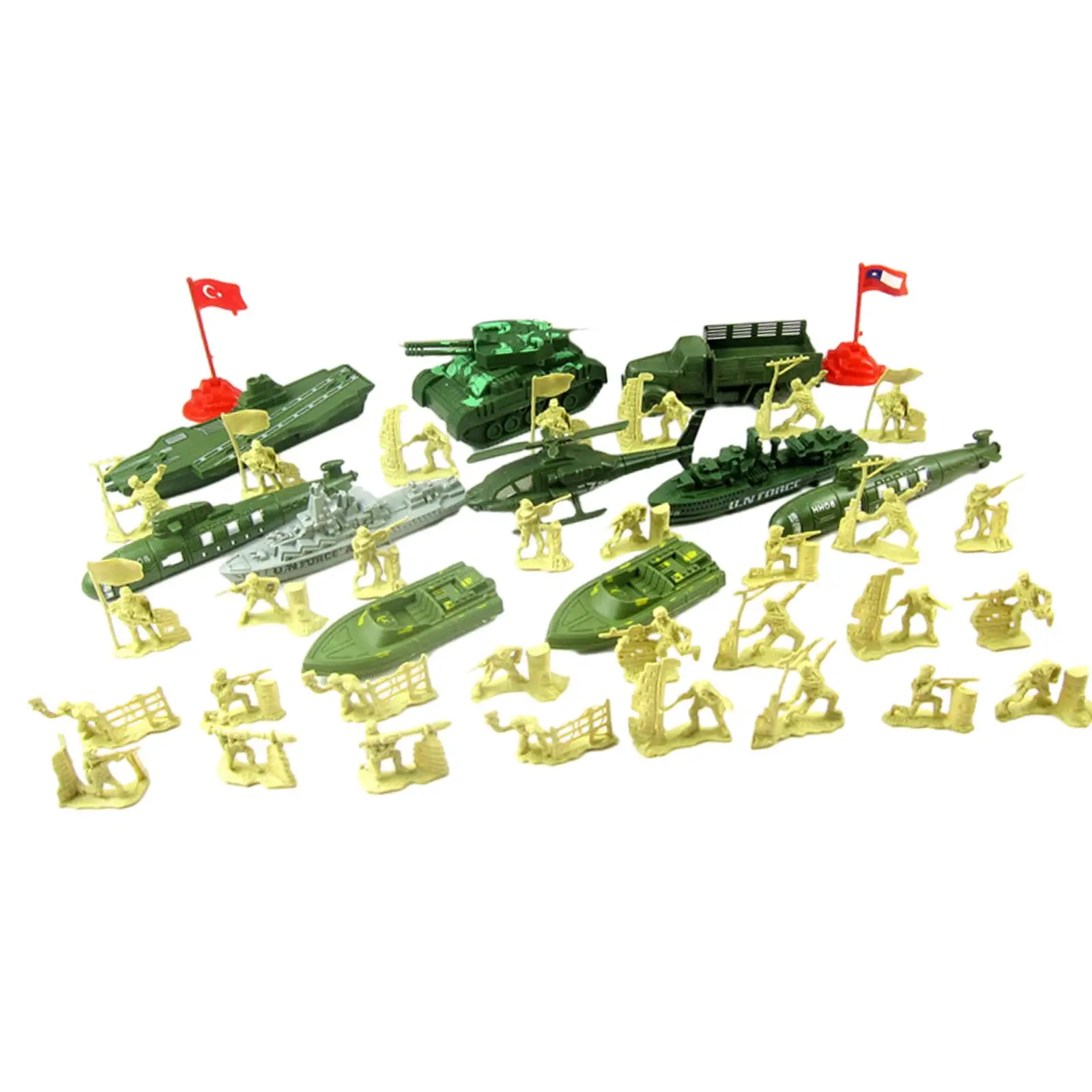 52 Pieces Soldier Figures Toys Sand Table Decor Pretend Play Mini Model Men Figures Soldiers for Kids Boys Adults Children Teens