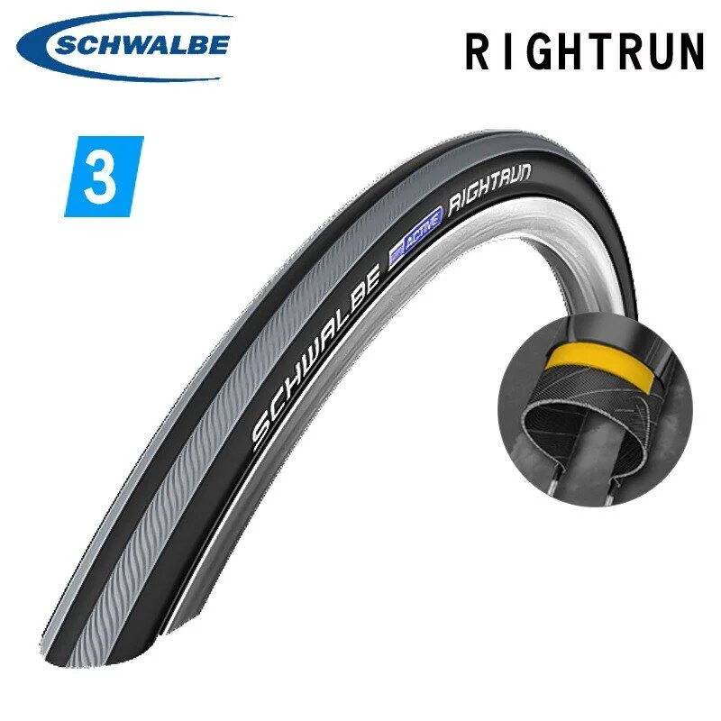 Schwalbe RIGHTRUN 24 inch Tire 25-540 24X1 Steel Wire Anti Puncture Tyre