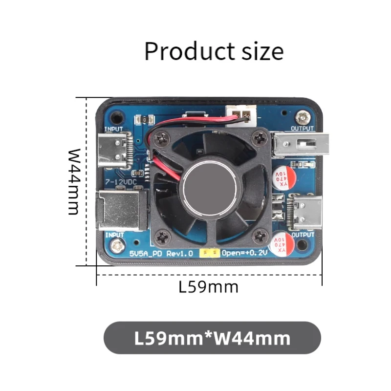 لراسبيري PI 5 5V5A PD لوحة توسيع تحويل الطاقة تيار مستمر تيار مستمر مصدر الطاقة 12 فولت إلى 5 فولت وحدة إمداد الطاقة ذات الجهد المنخفض