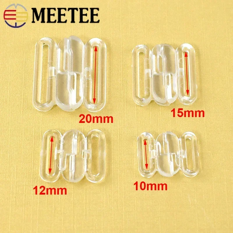 30/50Sets 10/12/15/20mm Plastic Bra Buckles Bikini Adjust Hook Maternity Nursing Underwear Front Closure Adjustment Snap Button