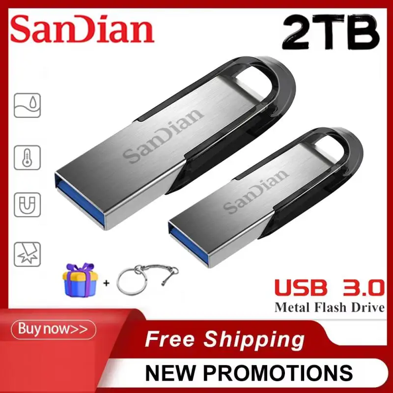 Pendrive USB 3,0 de 2TB, unidad Flash, 1TB, 512GB, 256GB, disco U para TV, PC, ordenador y juegos