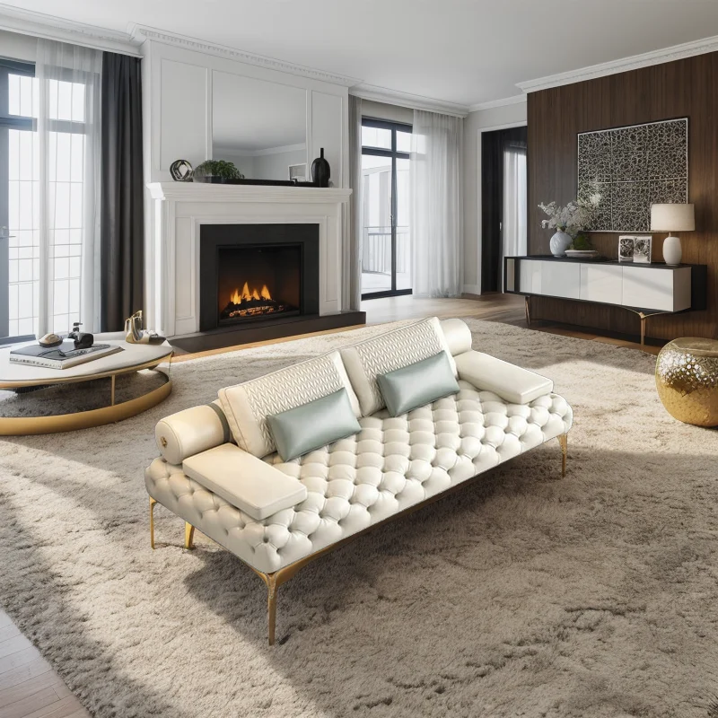 

# Italian Design 3 Seater Leather Sofa Modern Milano Living Room Furniture Soft Sectional Modular