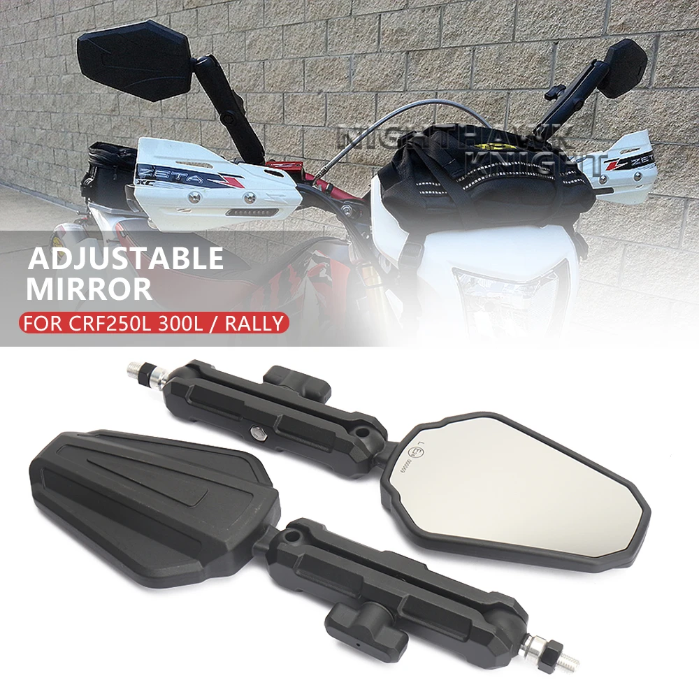 

Зеркала заднего вида для HONDA XRE 300 XR 650 600R 400 250 Motard CRF 250L 300L Rally, регулируемое боковое зеркало заднего вида для мотоцикла