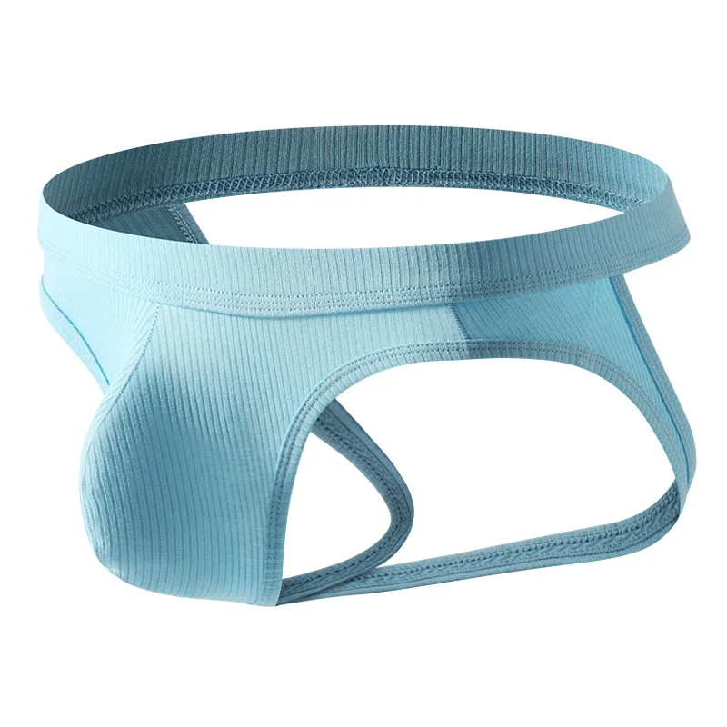 Men's Thong Panties High Elastic Threaded Breathable Underwear Hip Lift Jockstrap Open Butt Gay Underpants Bikini Slip Homme