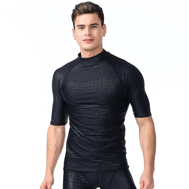 Men's Long-Sleeve Wetsuit, UV-Protective Swim Top, Separate-Piece Wetsuit, Surfing and Snorkeling Suit