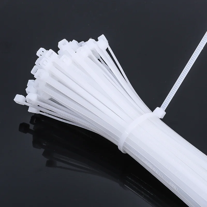 200/100PCS Self-locking Cord Ties Straps Fastening Loop Multi-Purpose Nylon Cable Ties Adjustable Home Office Plastic Wire Ties