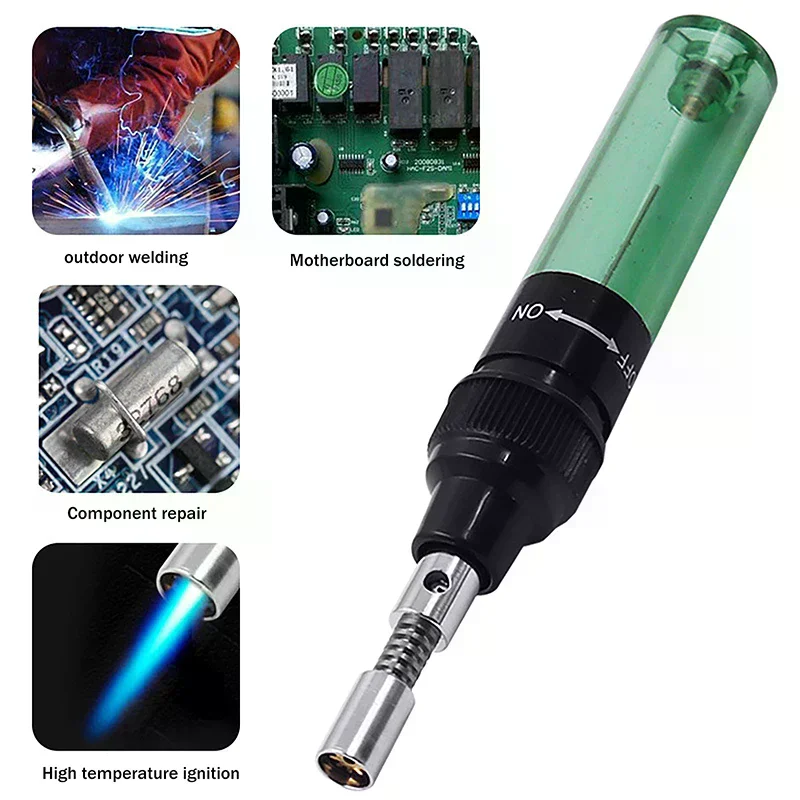 1300 Tool Portable Soldering Iron Kit Celsius Welding Pen Burner Blow Torch Gas Soldering Iron Cordless Butane Tip