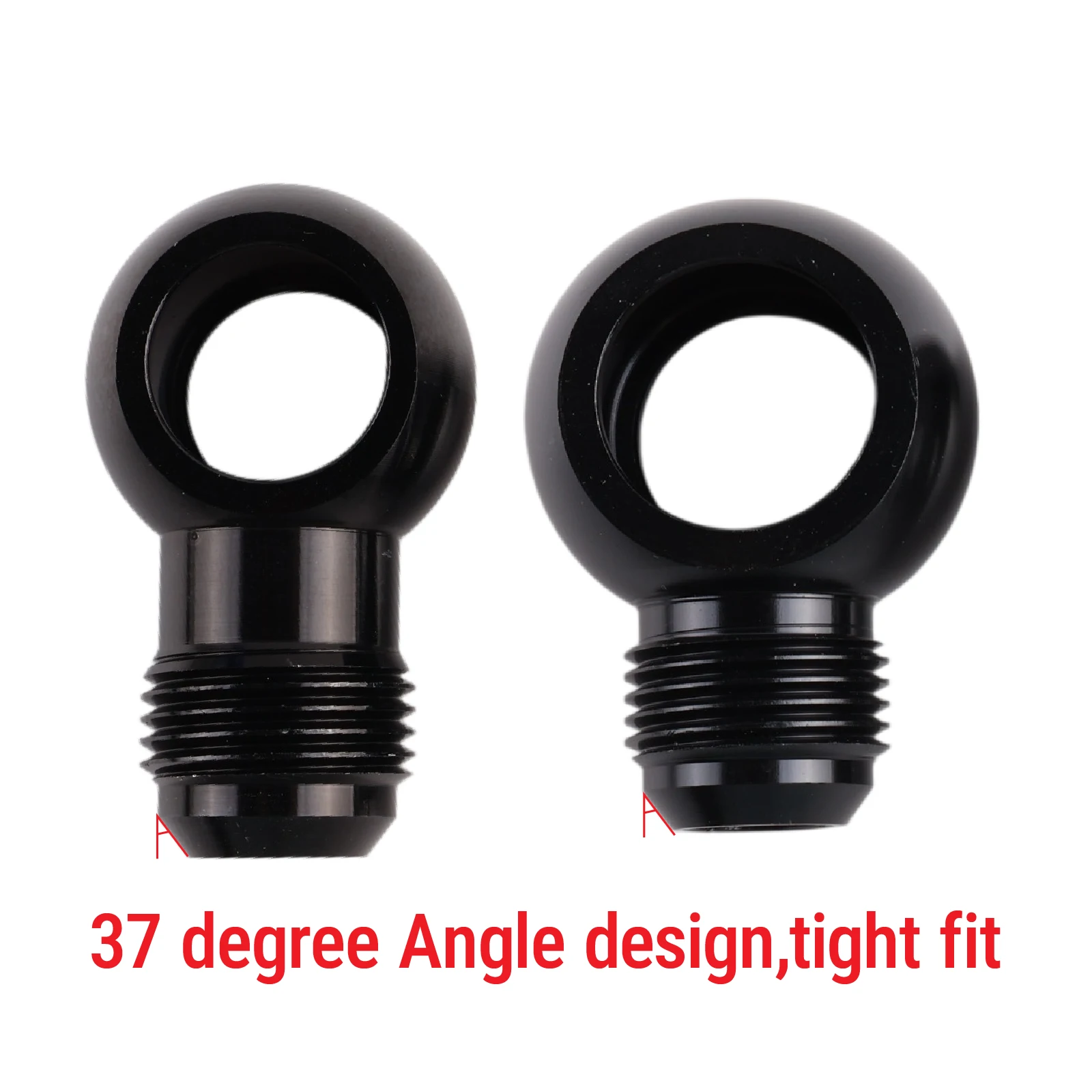 Aluminum Banjo Adapter Fitting 10AN Male Flare AN3 AN4 AN6 AN8 AN10 to 12mm 14mm 16mm Banjo Hole for Fuel & Brake Systems Black